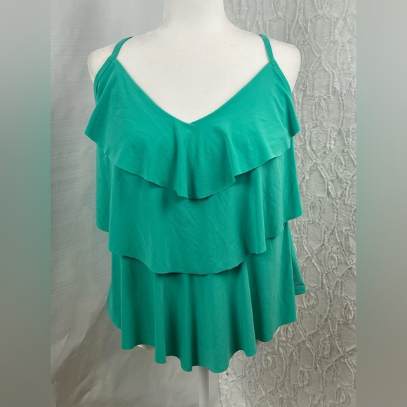 Aqua Green Other - NWT Women's 50 Tiered Tankini Top - Aqua Green®, blue turquoise S M L XL…